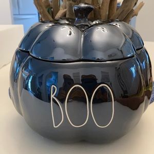 Rae Dunn BOO Halloween Canister 8 inches Tall